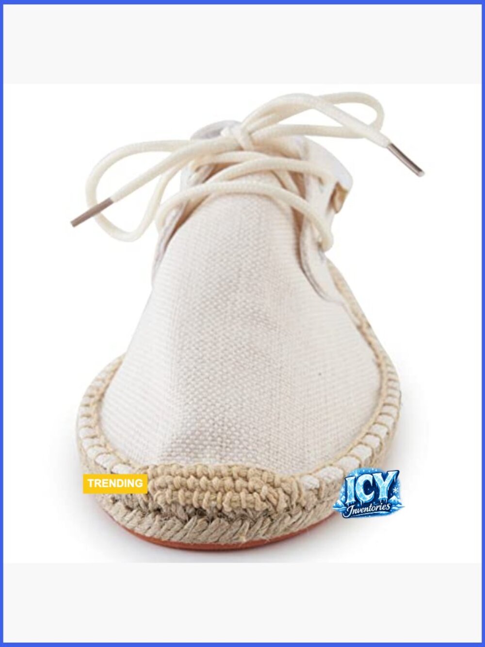 Lace up Casual Canvas Slip on Flat Espadrille Shoes - Picture 3 of 7